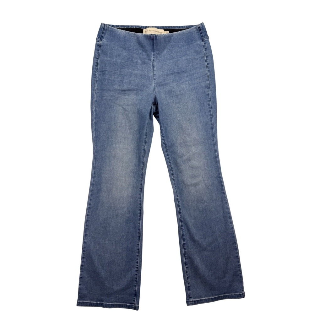 Soft Surroundings Ultimate Denim Pull On Bootcut Jeans Sz S 32x31 Boho Festival